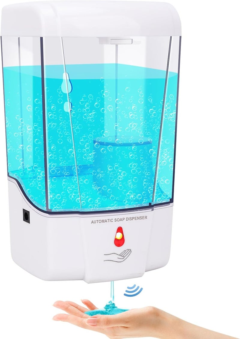 GreeSuit Automatic Soap Dispenser Wall Mounted: 700ml/23.7oz Commercial Hand Soap Dispenser Wall Mount, Touchless Electric Sensor Pump for Home Kitchen Bathroom Offices Hotel Commercial Restaurant - Image 1